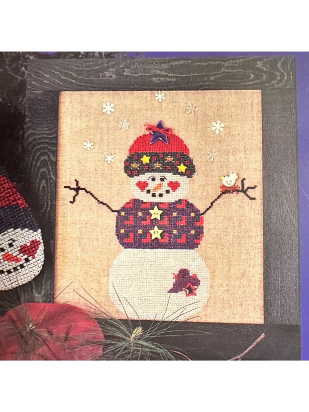 Mill Hill Never A Pair Cross Stitch Snowman Pattern Book - Picture 5 of 6